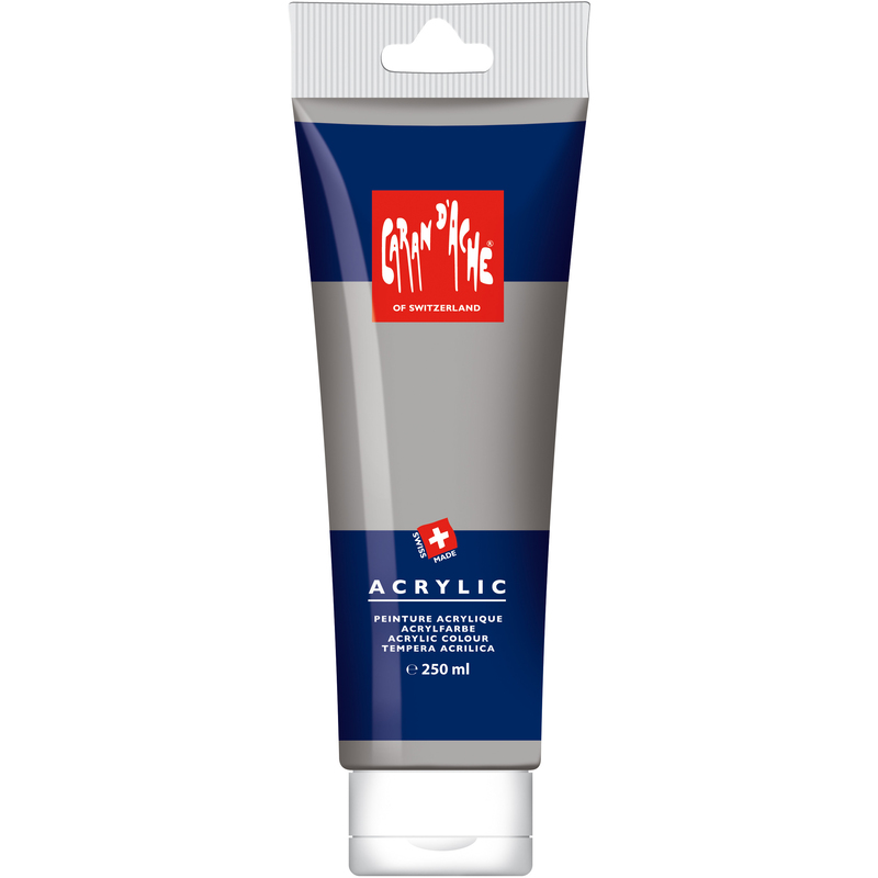 Caran d'Ache Acrylfarbe, 250 ml, hellgrau, 1 Stück