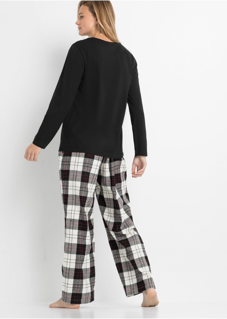 Pyjama avec pantalon en flanelle et pochette cadeau