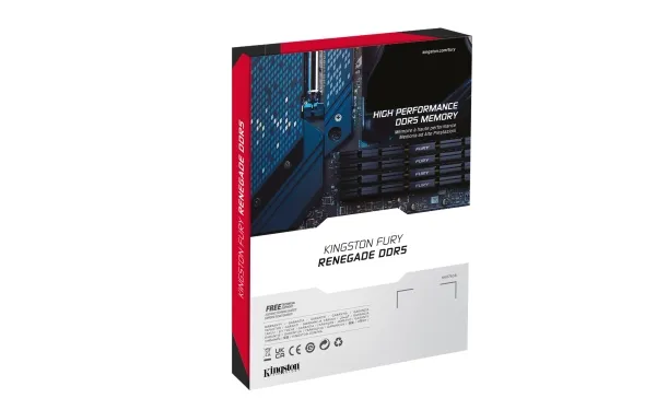 Kingston FURY Renegade - DDR5 - sæt - 32 GB: 2 x 16 GB - DIMM 288-PIN - 8000 MT/s / PC5-64000 - CL38 - 1.1 V - ikke bufferet - on-die ECC - sort med sølv