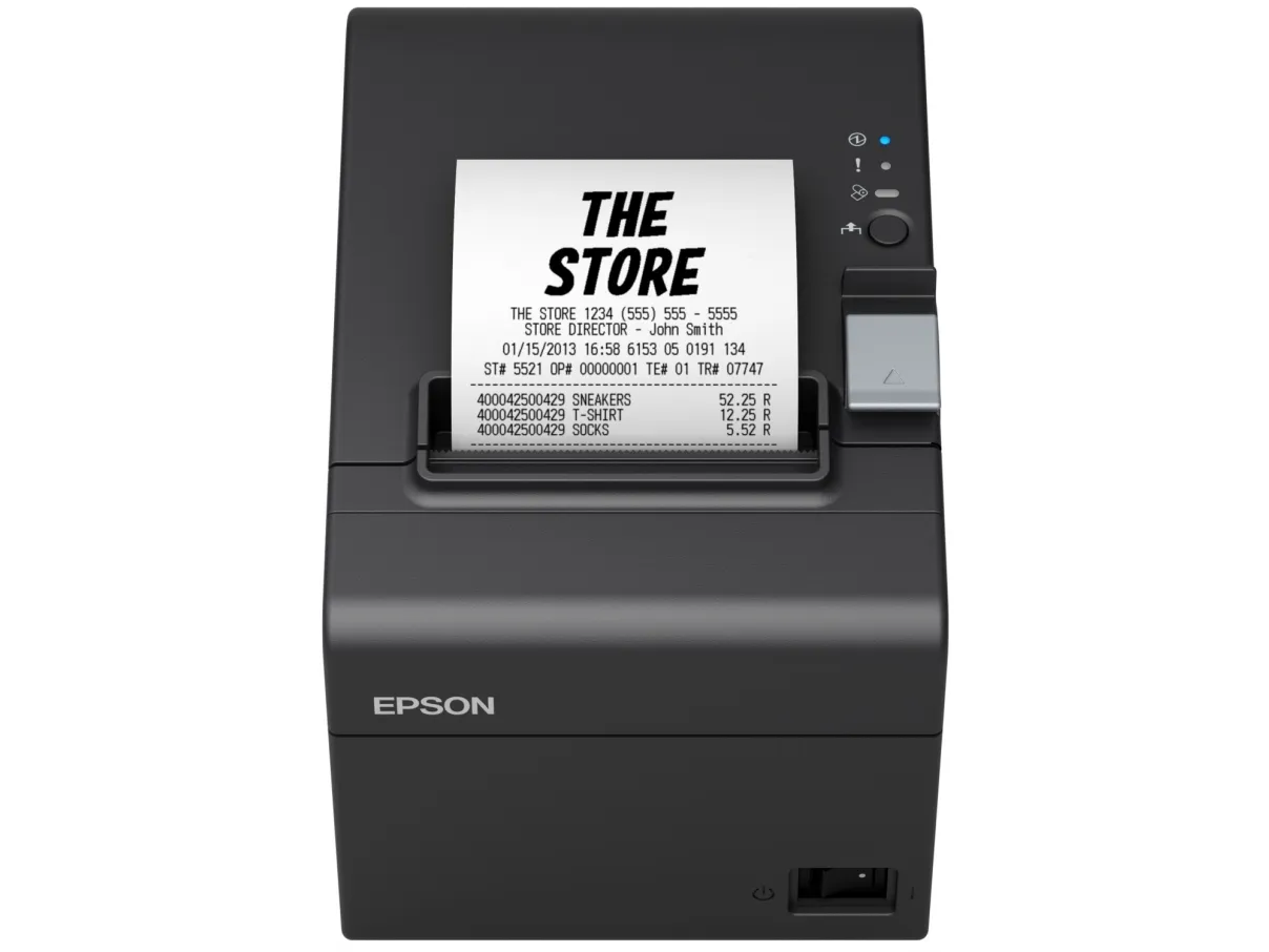 Epson TM T20III - Kvitteringsprinter - termisk linje - Rulle (7,95 cm) - 203 x 203 dpi - op til 250 mm/sek. - LAN - skærer - sort