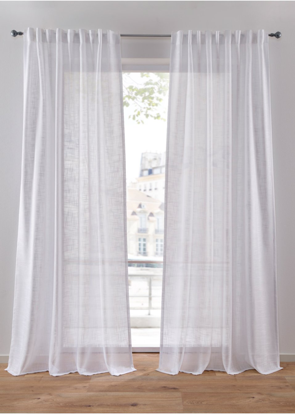 Panneau effet lin avec polyester recyclé (lot de 2)