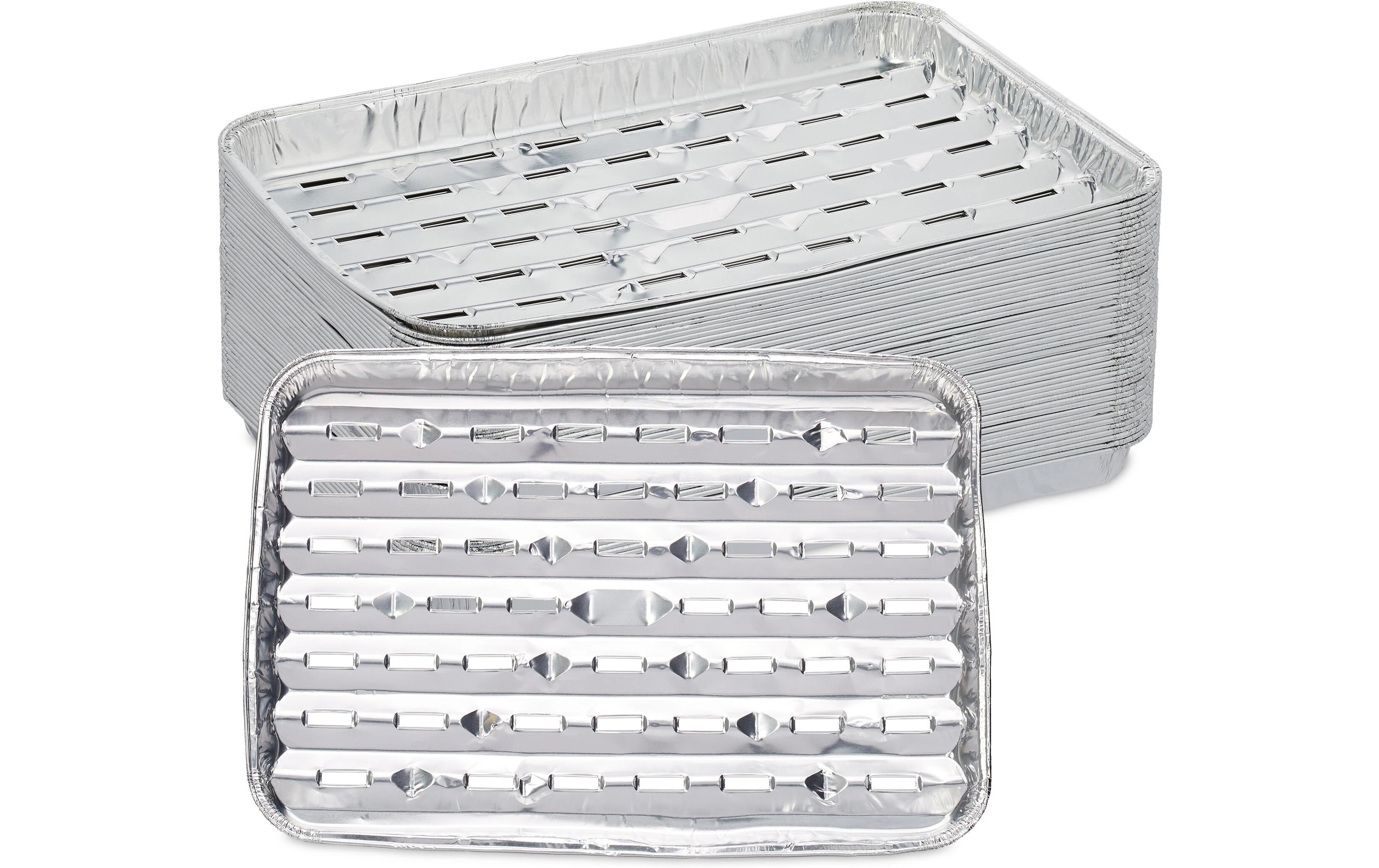 Grillschale mit Löchern 40 StückAluminiumschalen für Grill und Ofen