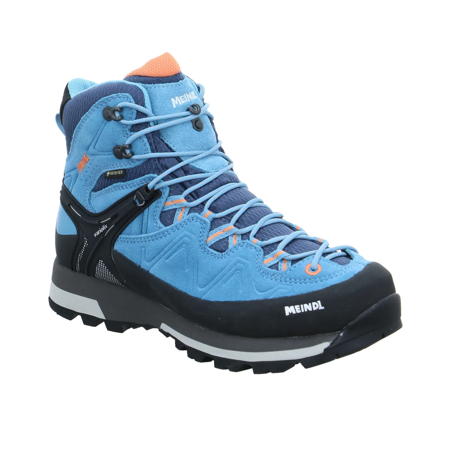 MEINDL Wander- Bergschuh Damen Hellblau Leder  Gore-Tex