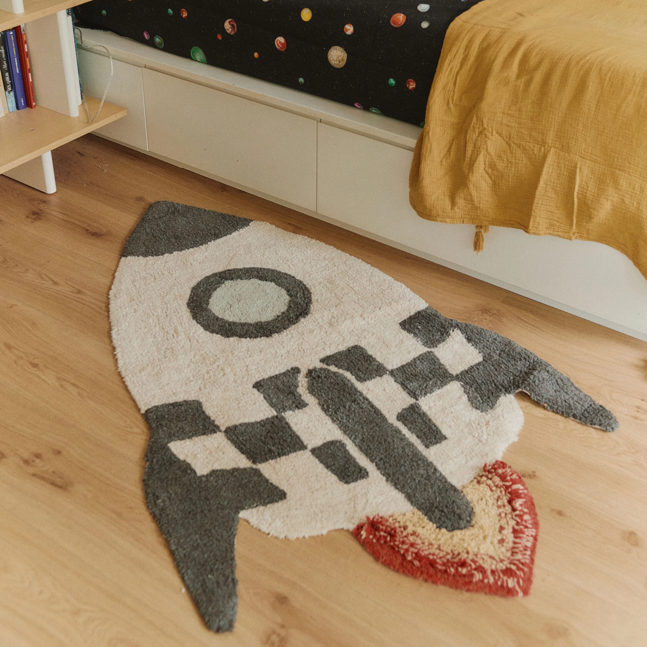 Tapis lavable fusée | Multicolore