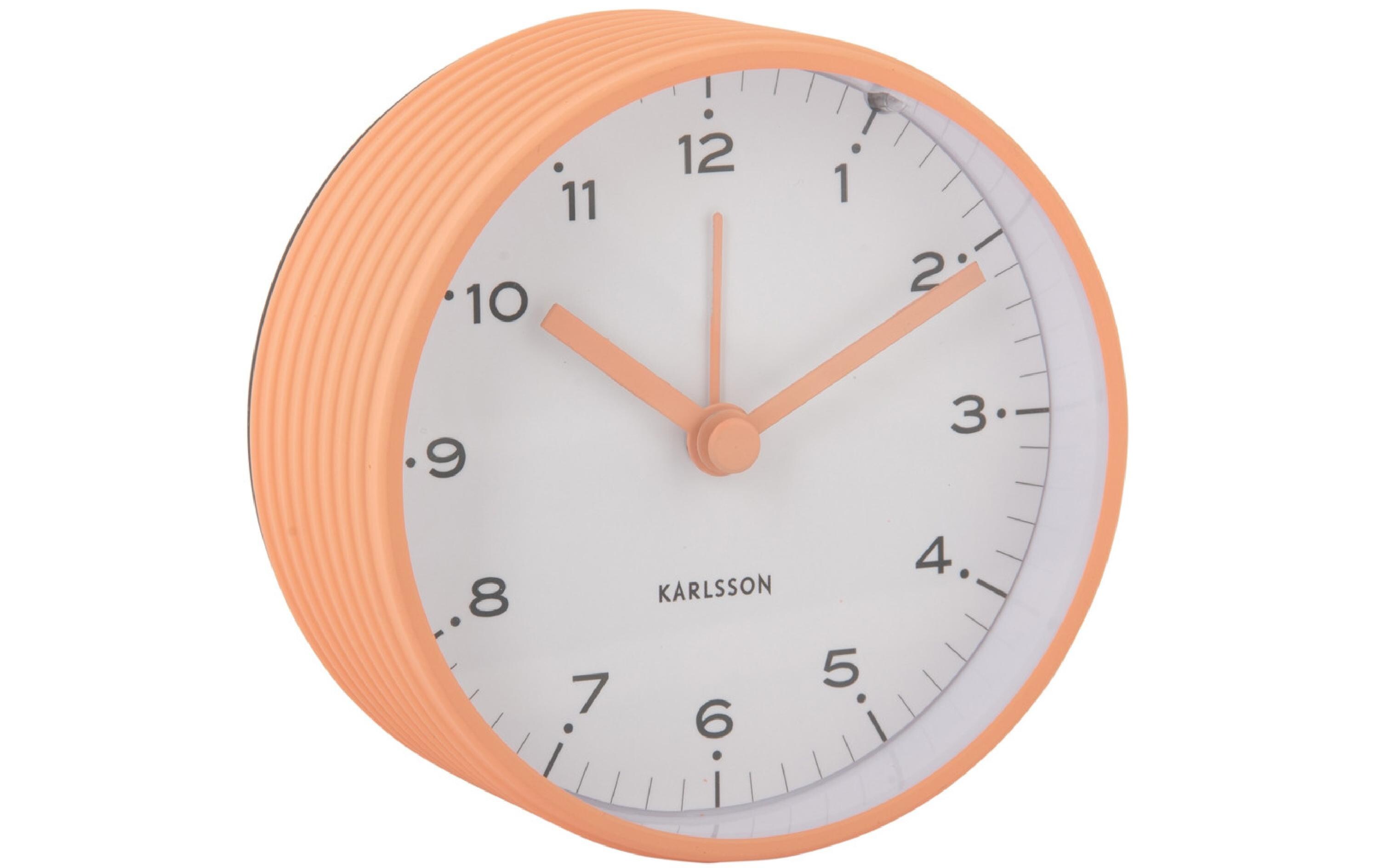 Klassischer Wecker Circus Rings Peach orangeTrendiger Wecker in auffälligen Farben