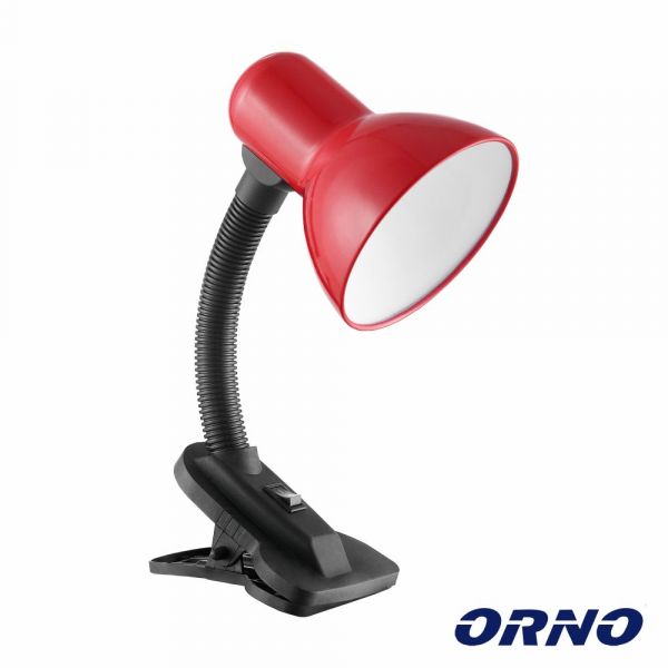 Orno Candeeiro Secretária 1xE27 40W C/ Mola Vermelho DL-3/R
