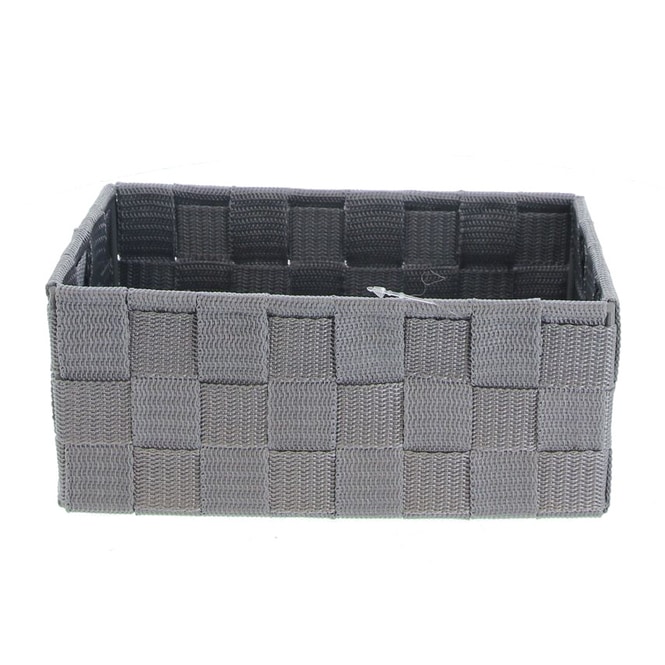 Aufbewahrungsbox grau - aus Textil - ca. 21 x 11 x 9 cm