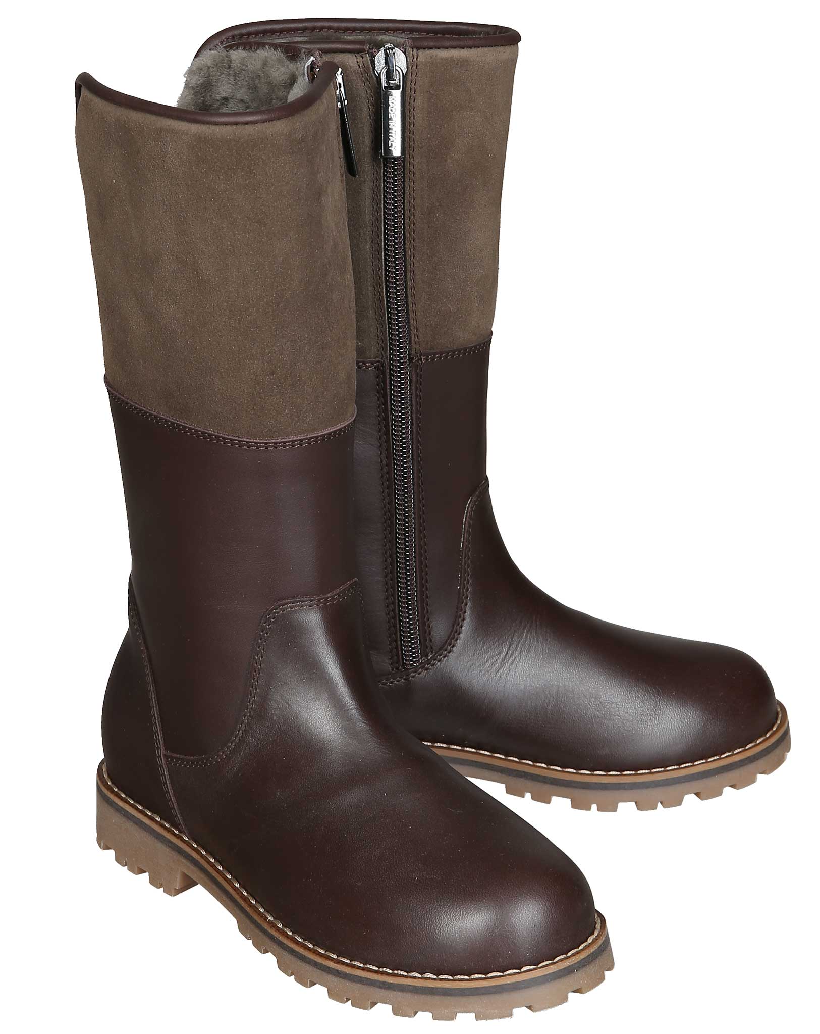 Winterstiefel MEMA gefüttert in dunkelbraun