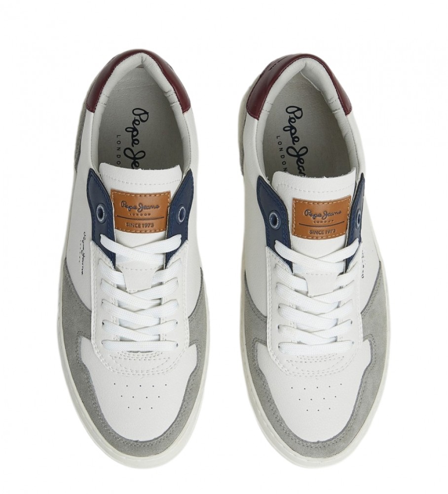Tênis de couro Pepe Jeans Yogi Street M cinza e branco