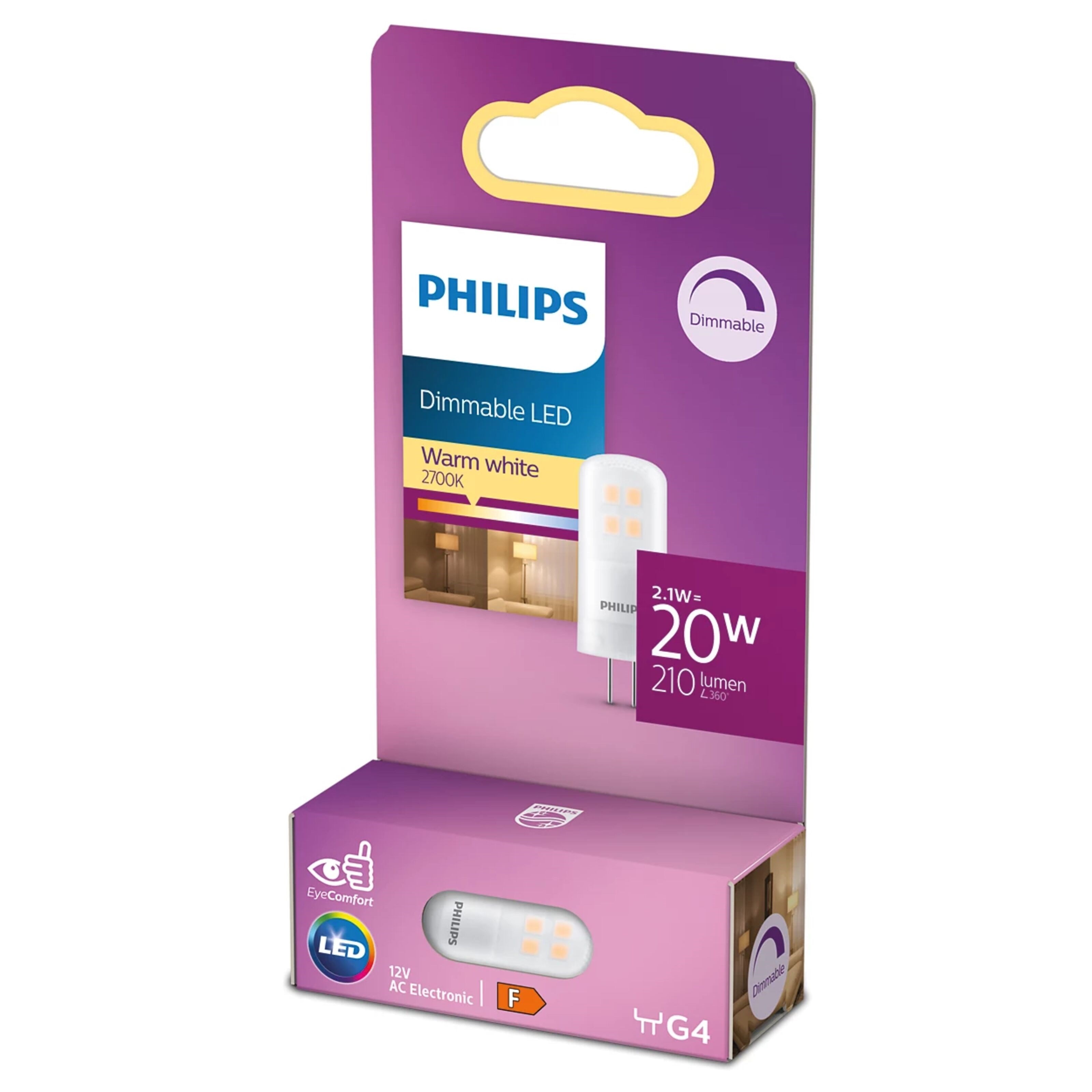 Philips LED-lampe Dimbar G4 200lm