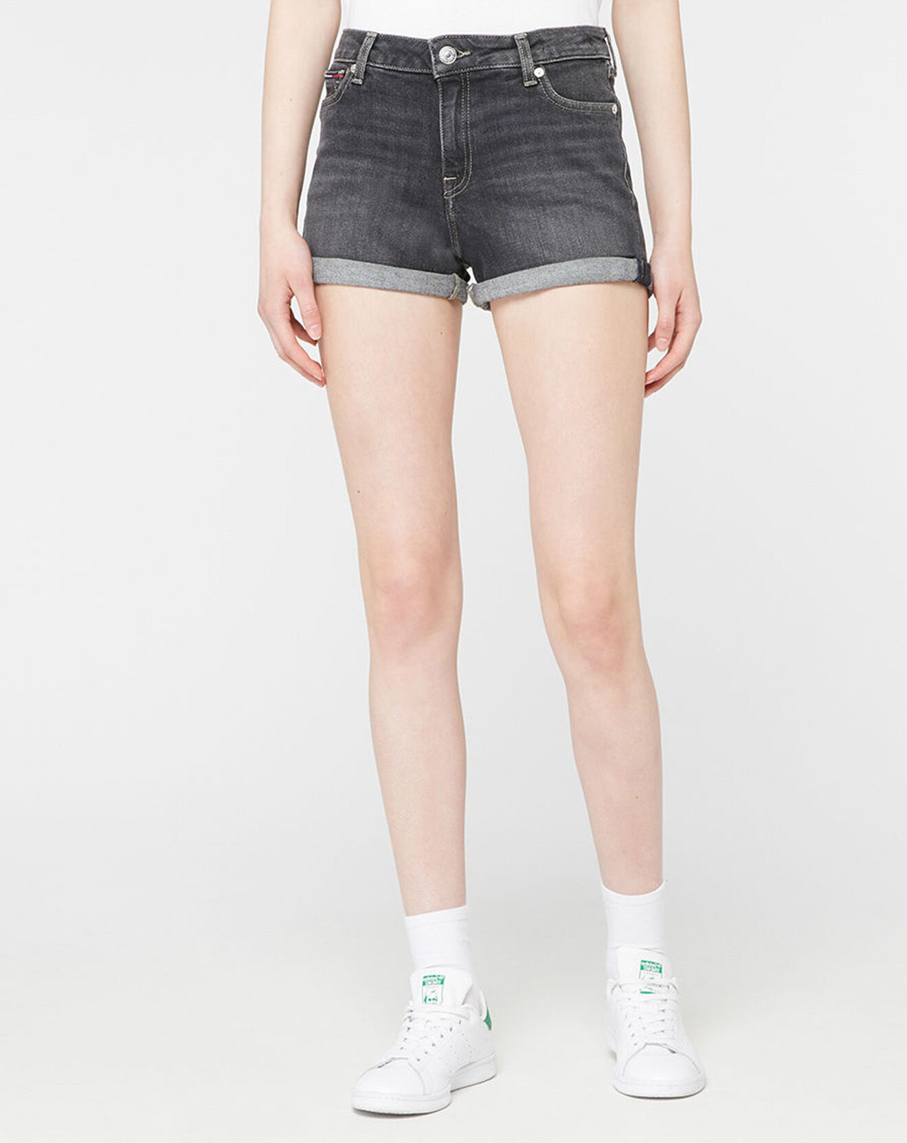 Tommy Jeans Short en Denim Mid Rise gris
