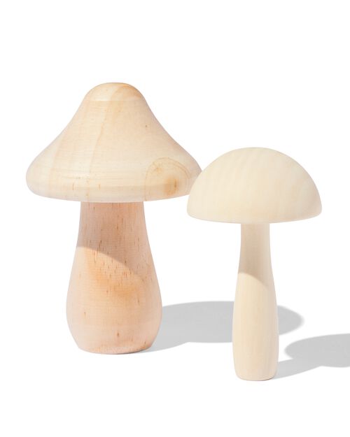 champignons en bois - 2 pièces