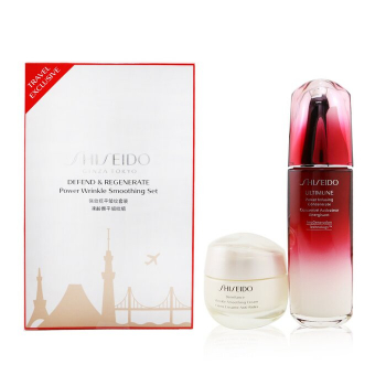 Shiseido Defend & Regenerate Power Wrinkle Smoothing Set: Ultimune Power Infusing Concentrate N 100ml   Benefiance Wrinkle Smoothing Cream 50ml 2pcs