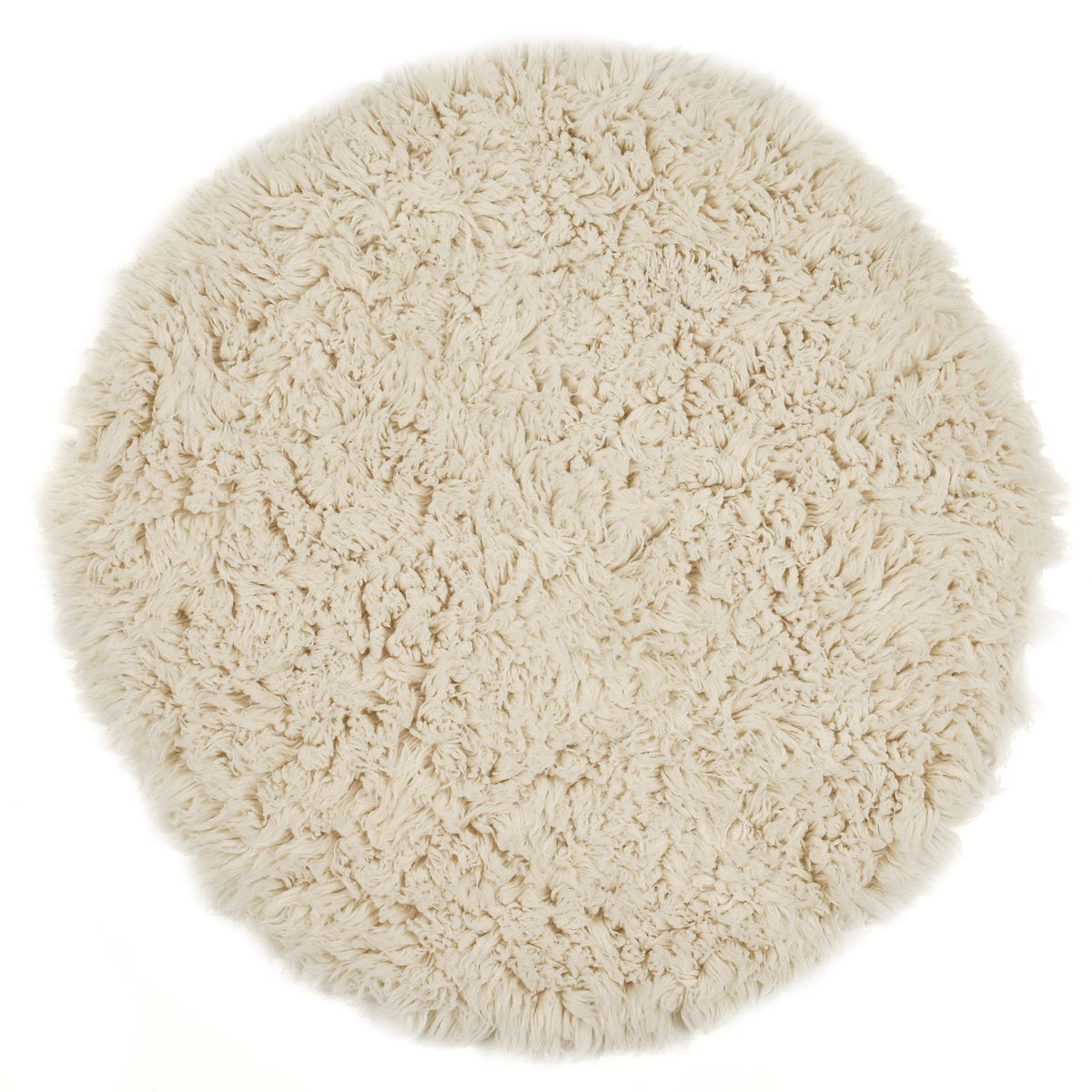 Luxe Flokati vloerkleed, Flokati 2500, gebroken wit, Ø 125 cm