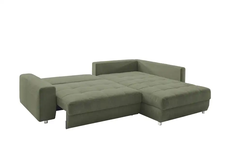 Ecksofa Arissa de Luxe Grün rechts Webstoff