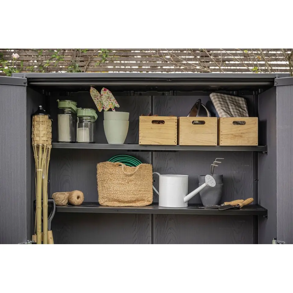 Keter Venetian Opbergkast - 140x73.6x170.4cm - Bruin