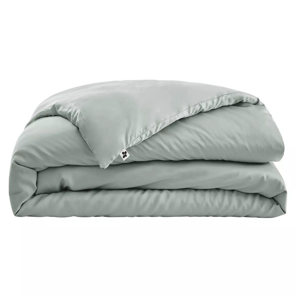 Housse de couette satin de bambou (240 x 220 cm) Salomé Vert eucalyptus