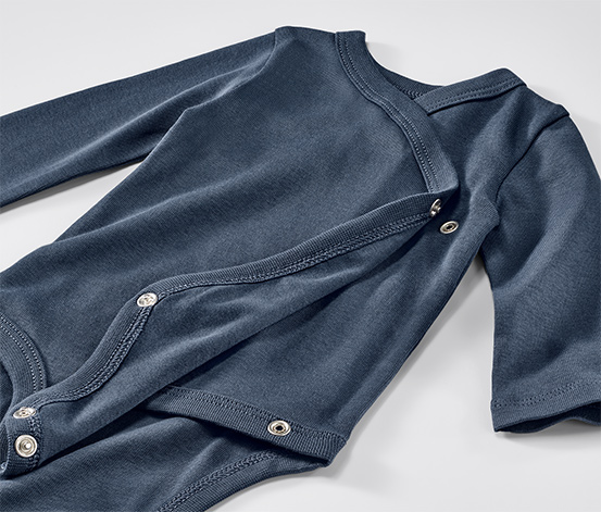 5 Langarmbodys, blau