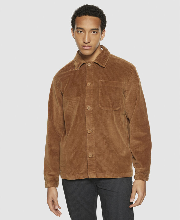 Knowledge Cotton Apparel Stretched 8-wales corduroy overshirt - GOTS/Vegan Dachshund