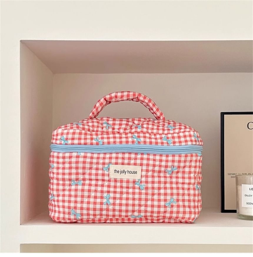 Minbrogy - Letterapplicatie geruite make-uptas