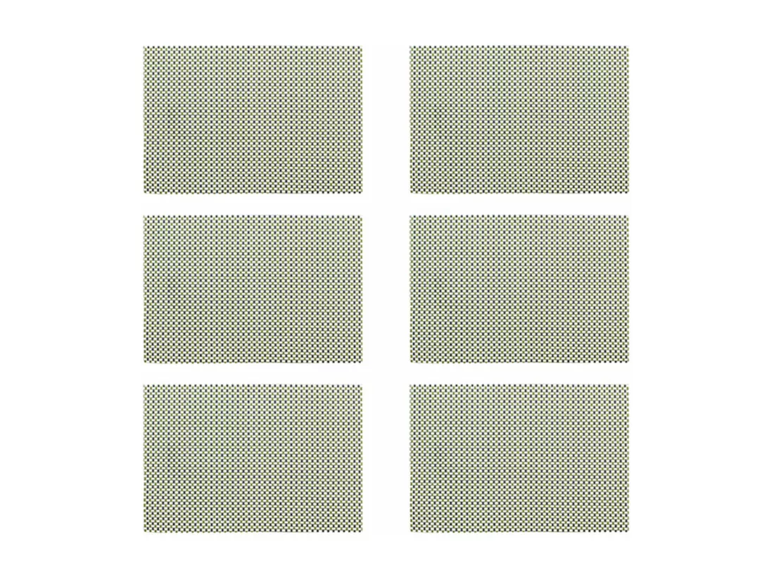 Novastyl - Lot 6 Sets De Table Tisse 45x30cm En Pvc Vert