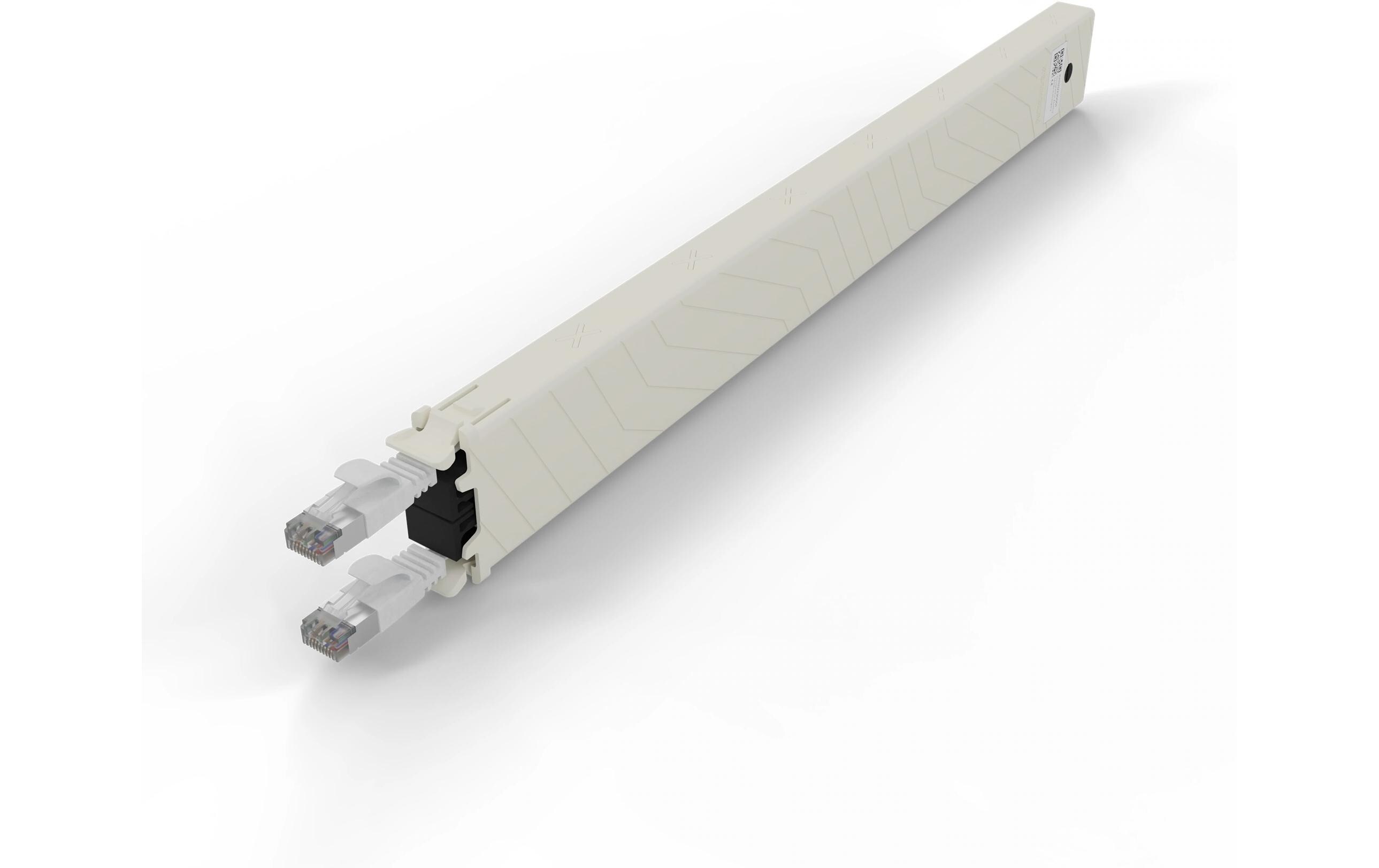 patchbox.one / Cassette / 8RU / Cat 6A, STP, 0.8 m, WeissAll-in-One Lösung für Ordnung im Netzwerkschrank
