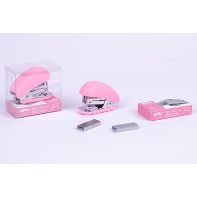 Apli Nordik - Agrafeuse 24/6 - rose pastel