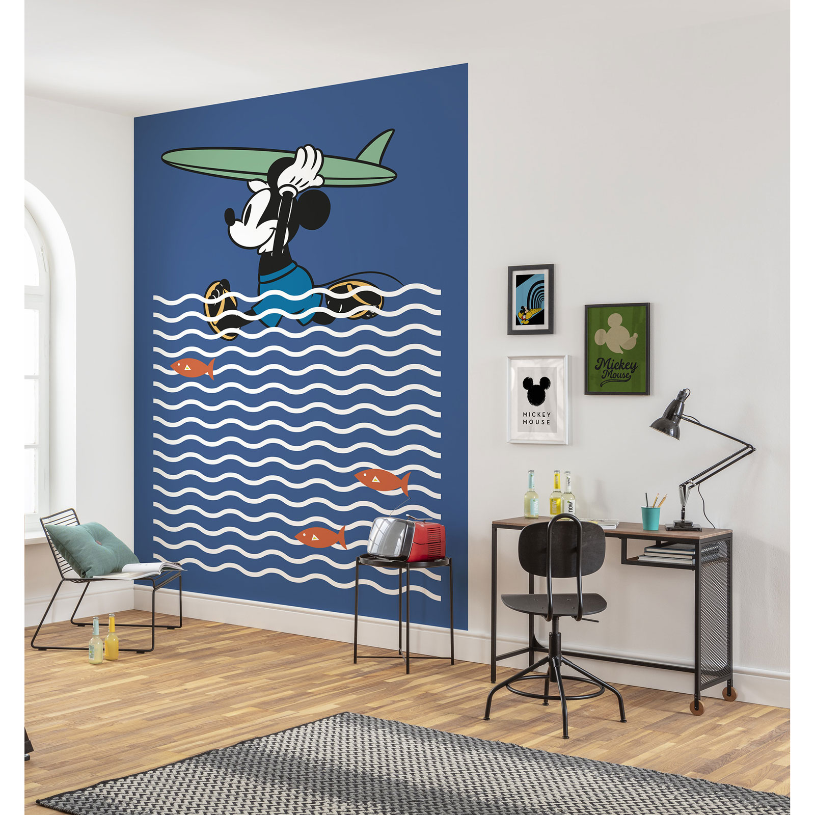 Vlies-Fototapete MICKEY GONE SURFIN' - 200x280 cm