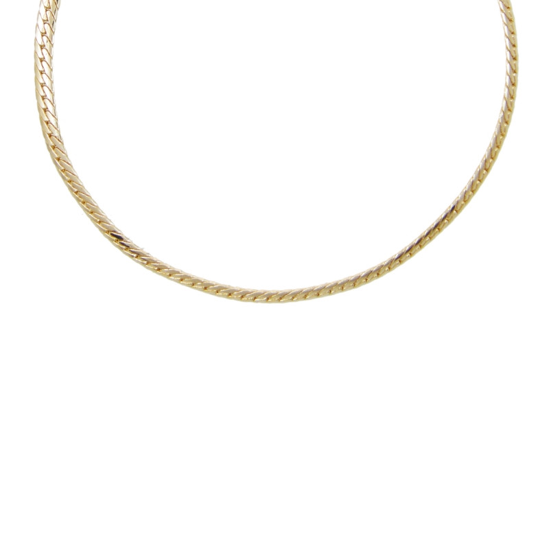 Collier Femme Maille Anglaise - Or Jaune