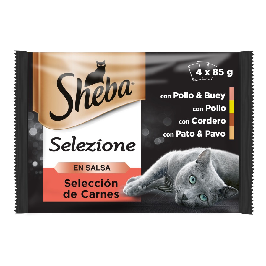 Molho Sheba Selezione Carnes em sachê para gatos - Pacote múltiplo