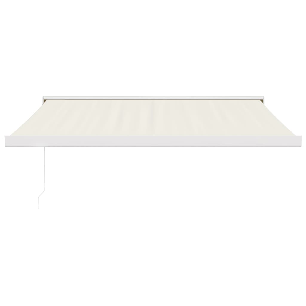 Auvent rétractable crème 3,5x2,5 m tissu et aluminium
