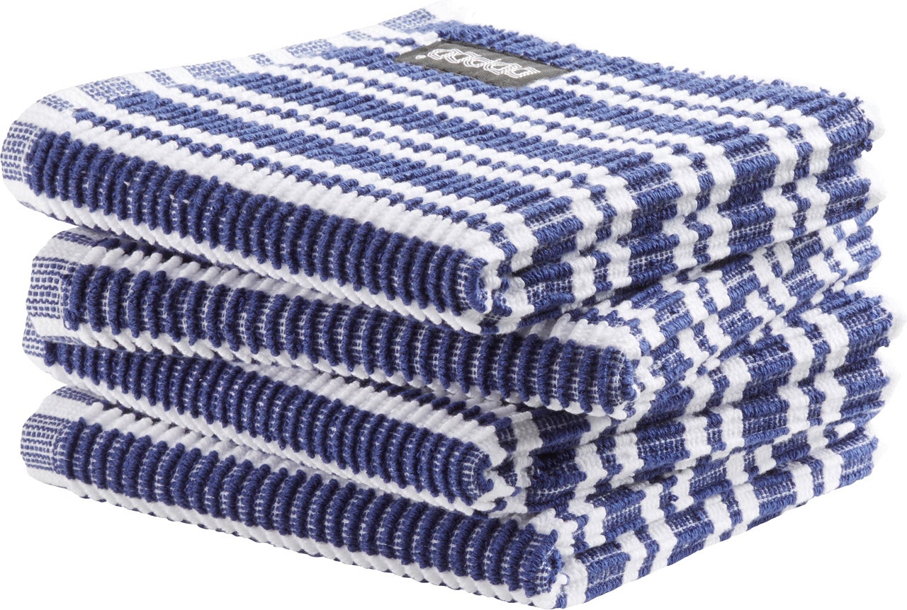 DDDDD vaatdoek Classic Clean blauw / wit 30 x 30 cm