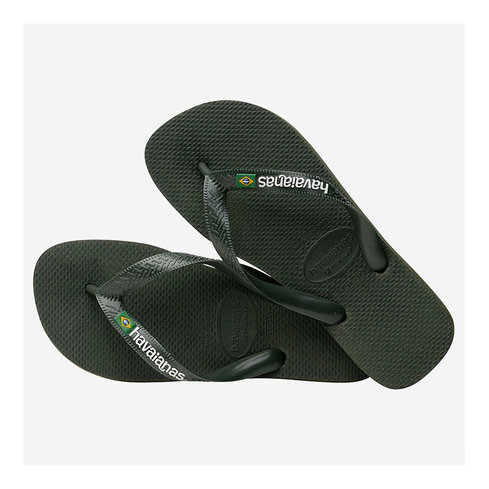 Havaianas BRASIL LOGO - Tongs Homme green olive
