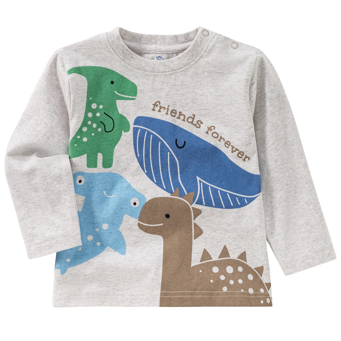 Topomini Baby Langarmshirt mit Tier-Print hellbeige