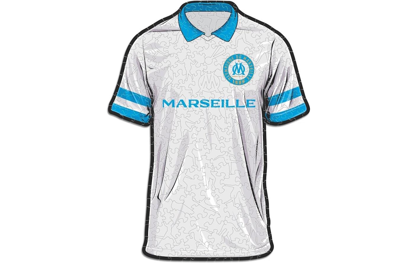 Olympique Marseille – TrikotOffizielles Holzpuzzle, Grösse M