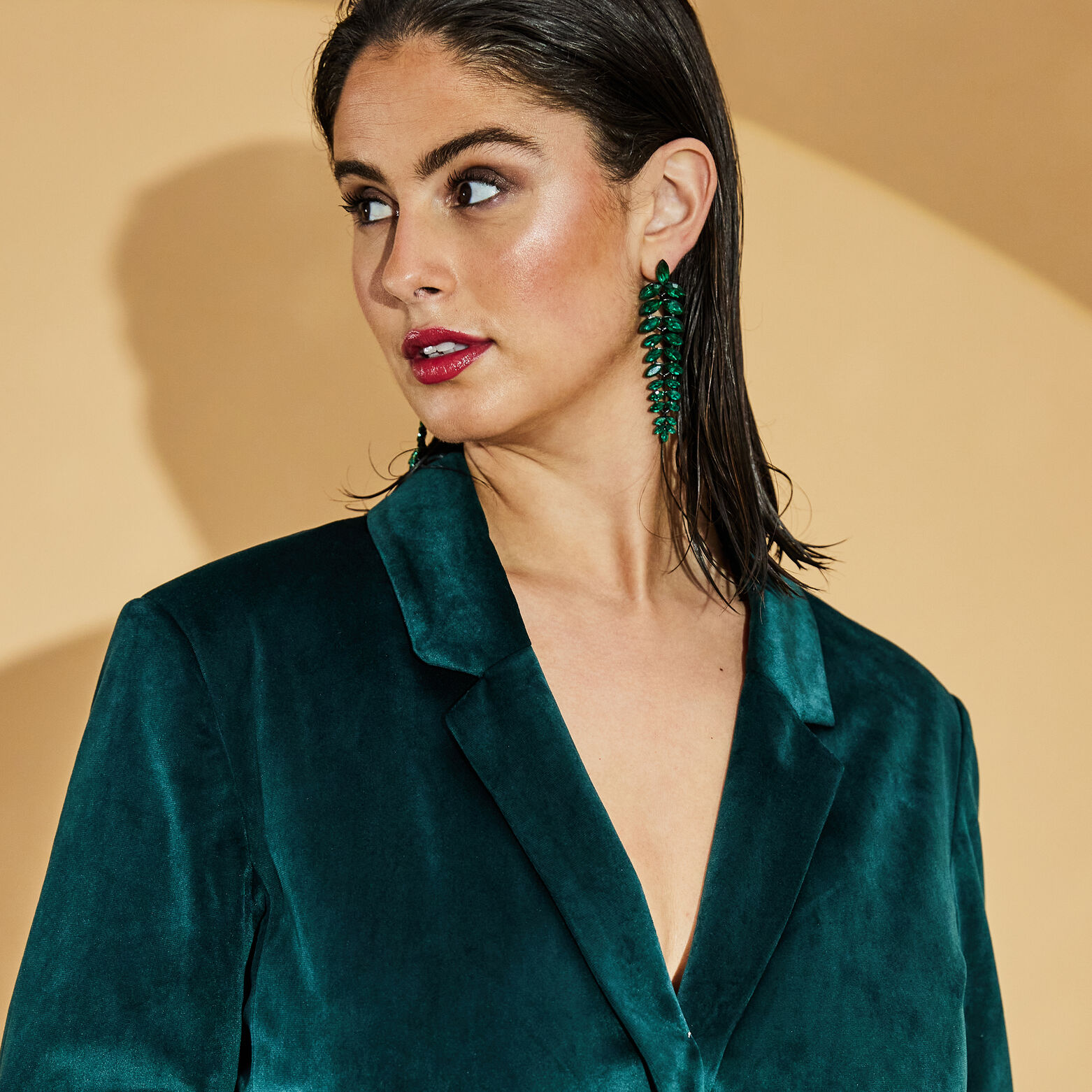 Veste cintrée velours femme