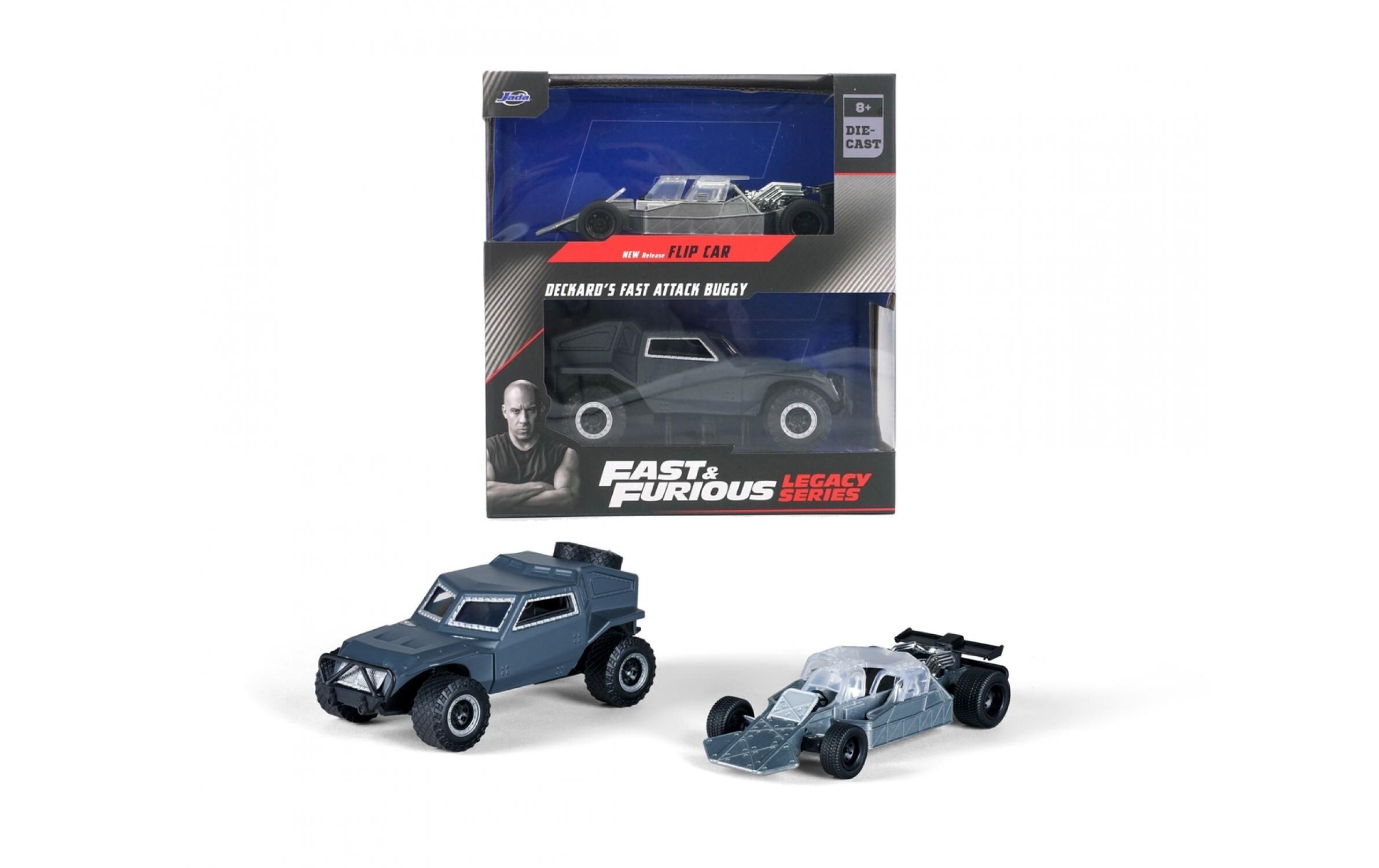 Fast & Furious Twin Pack Wave 3/1 1:32Fast & Furious Modellautos: Flip Car & Deckards Fast Attack Buggy