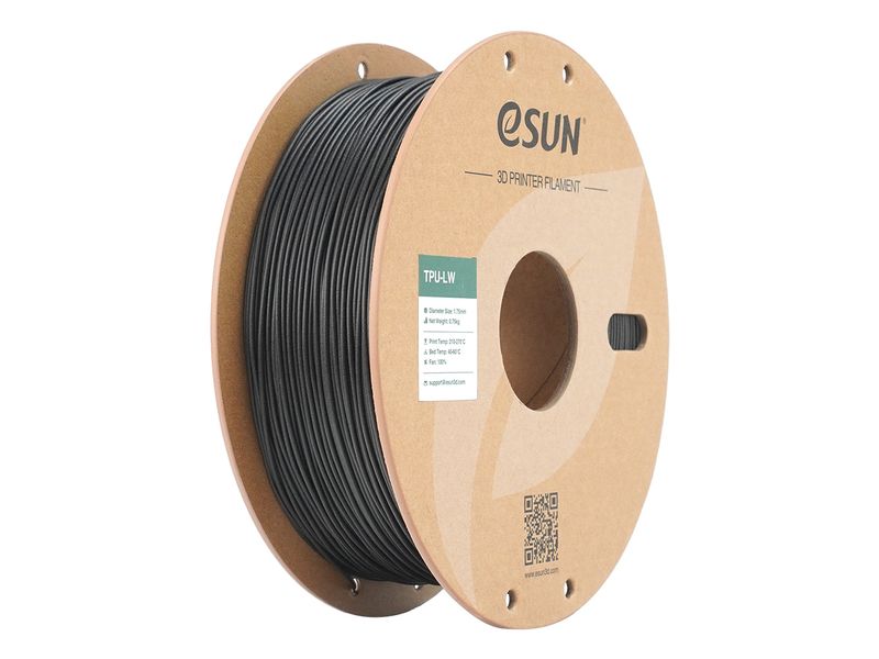eSun Filament TPU LW Schwarz 1.75 mm 1 kg Leichtgewicht TPU Filament