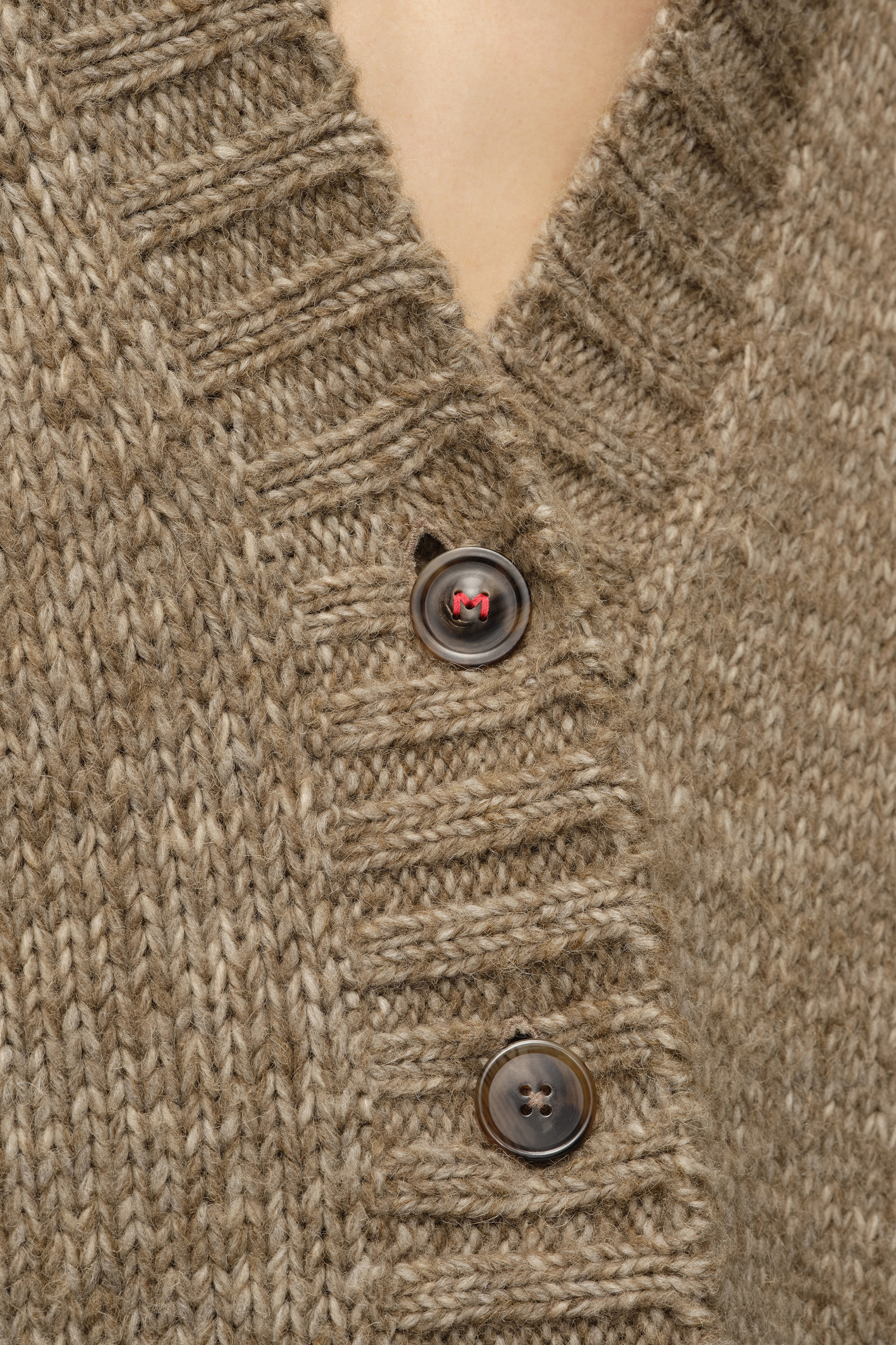Cardigan en laine pour femme Gris asphalte