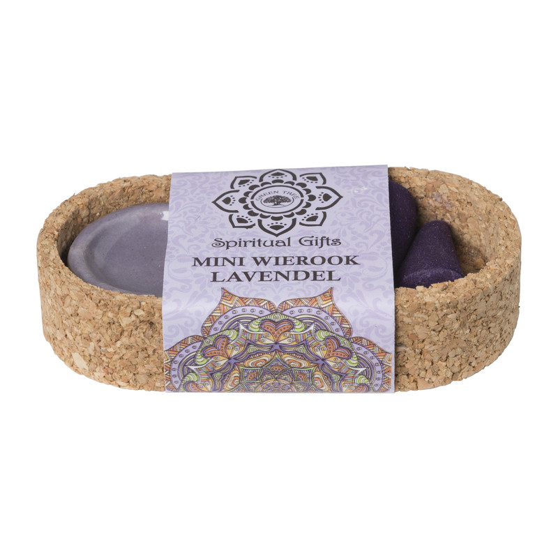 Wierook set - lavendel - kegels met schaaltje