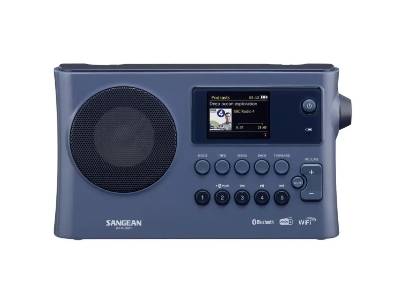 Sangean Fusion WFR-28BT - Privat radio - 3 Watt - mørkeblå