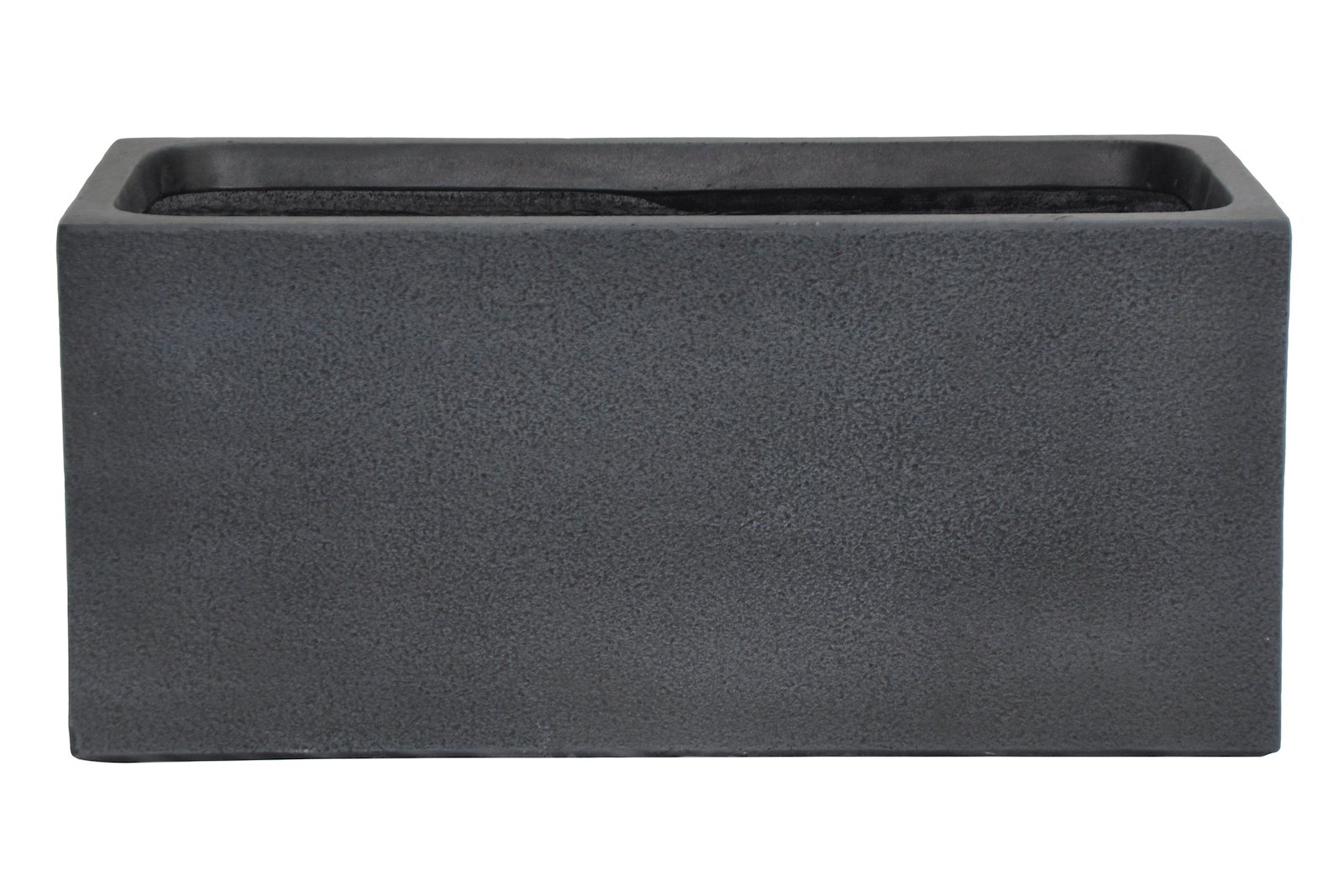 Square utepotte Sortvasket lettbetong. 60x30x30 cm.