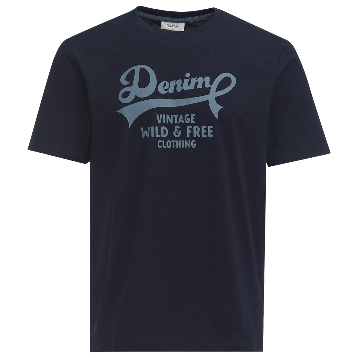 VanVaan Denim Herren T-Shirt mit Print dunkelgrau