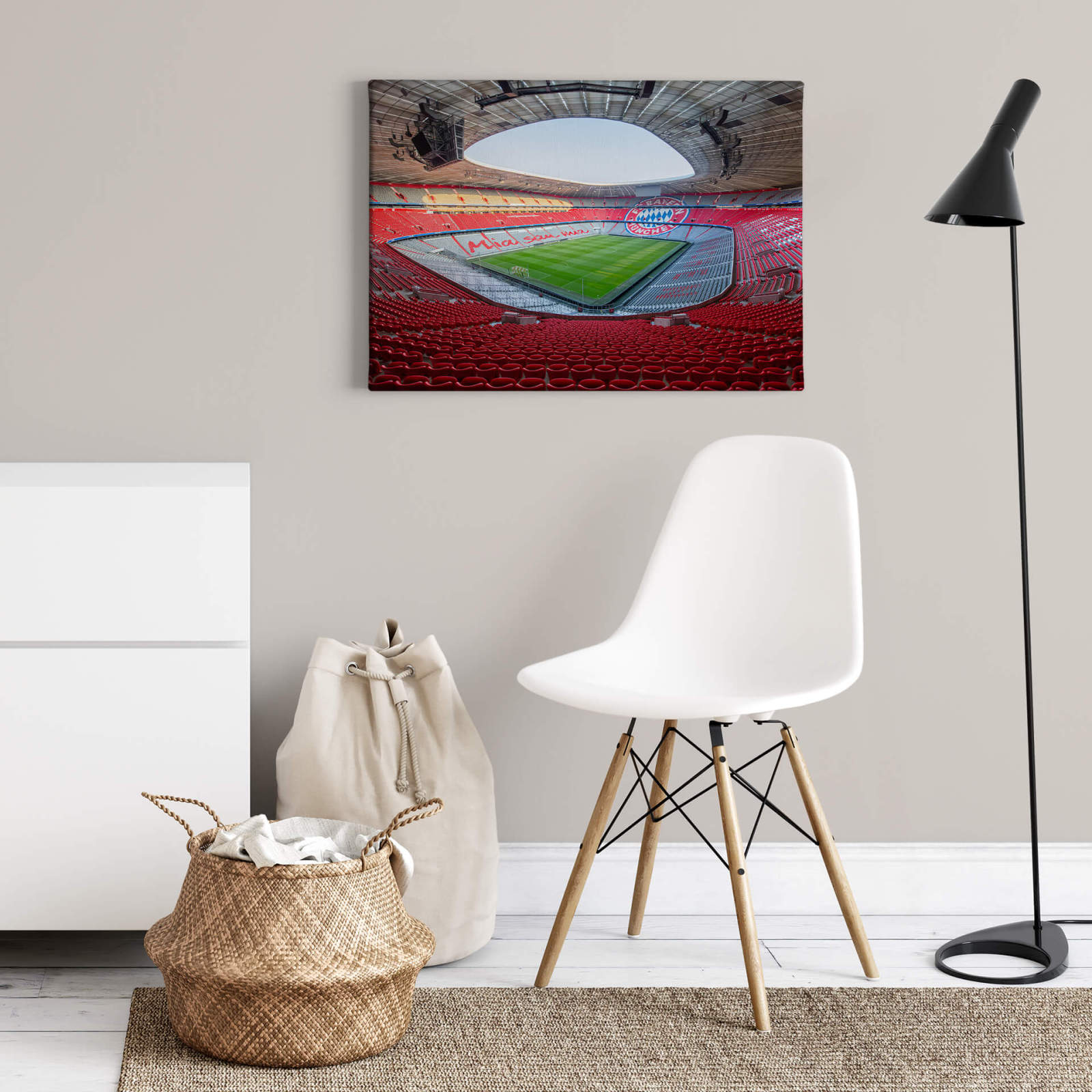 Leinwandbild FC BAYERN MÜNCHEN - grün-rot - 70x50 cm