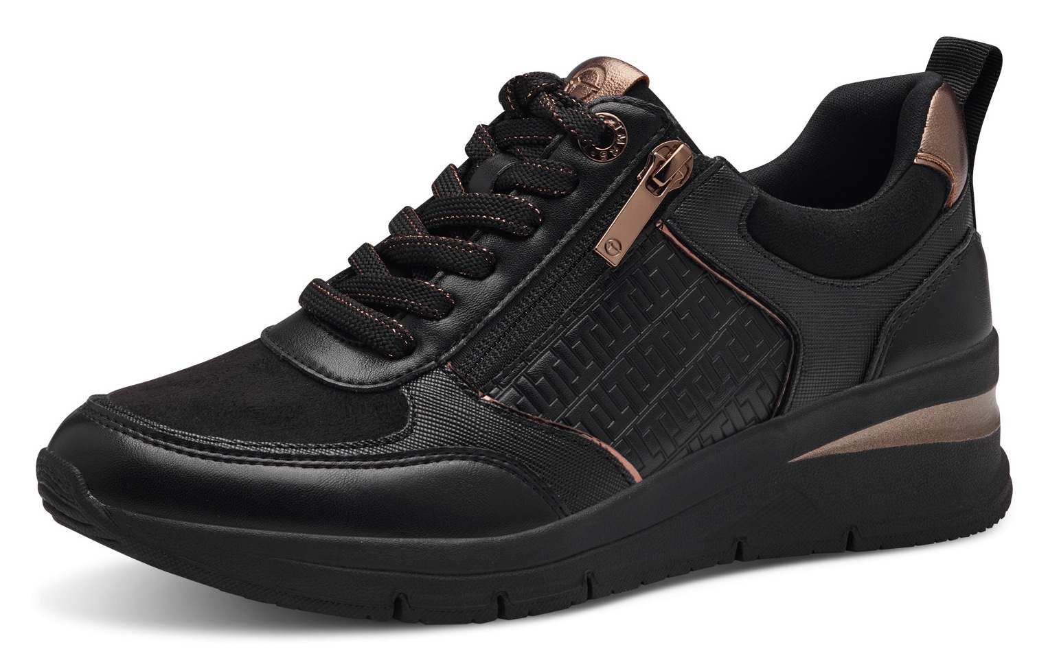 Tamaris Keilsneaker  , Freizeitschuh, Halbschuh, Schnürschuh mit Aussenreissverschluss