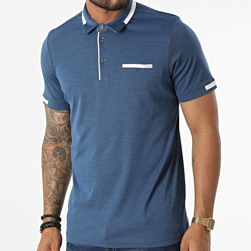 Polo Manches Courtes 572 Bleu Chiné
