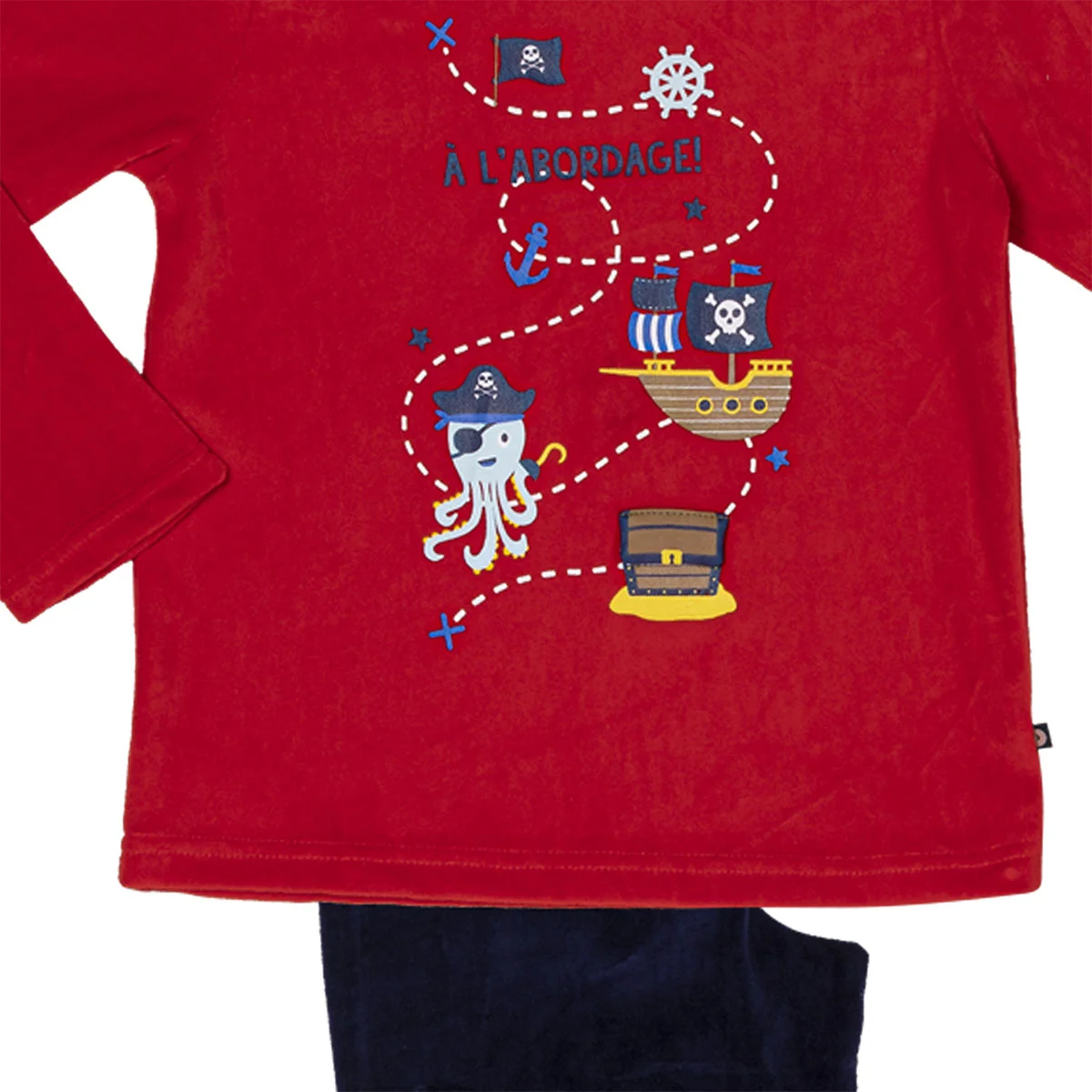 Pyjama garçon PIRATE rouge/marine
