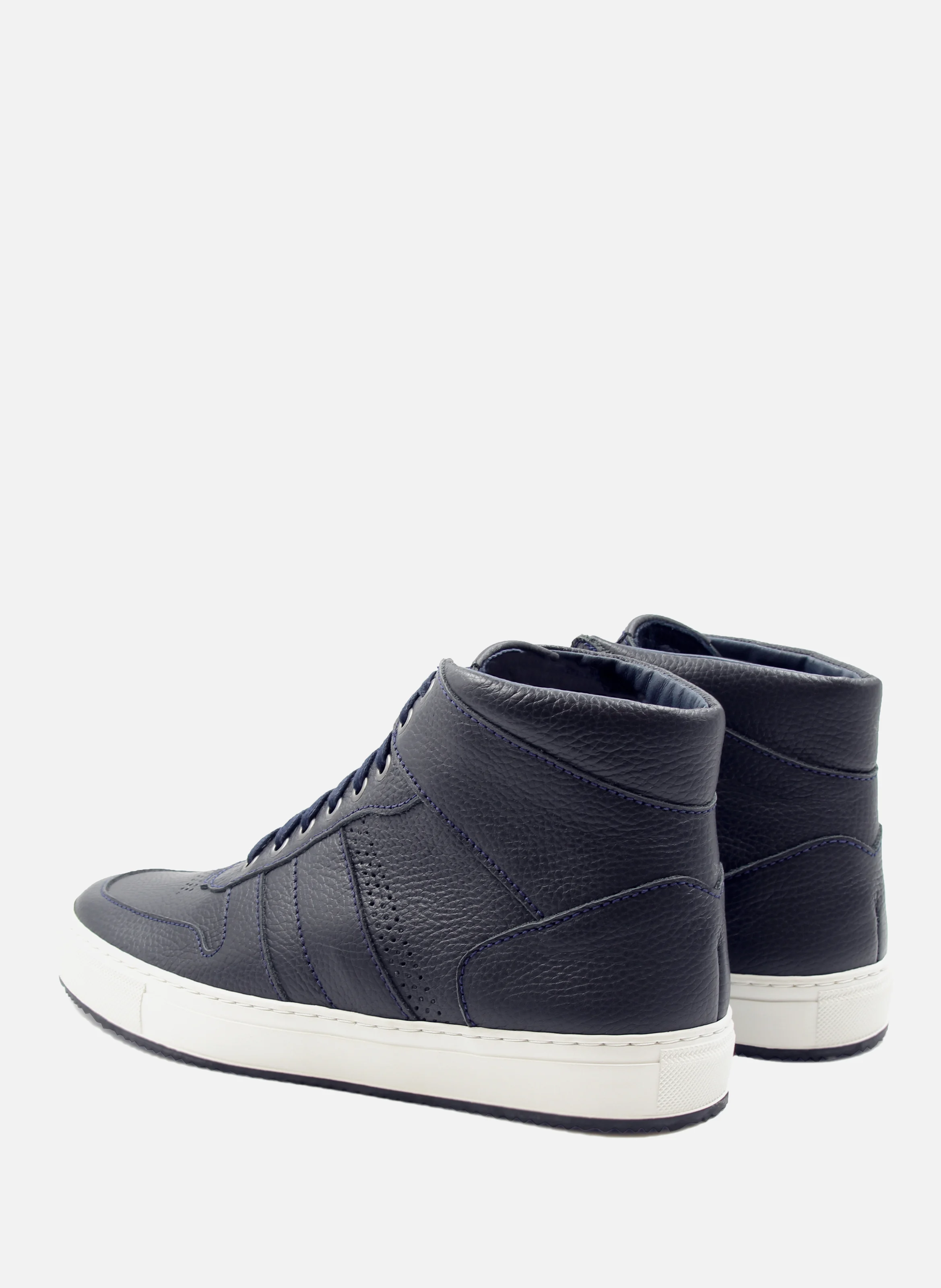 Baskets gaspard cuir grainé | Bleu