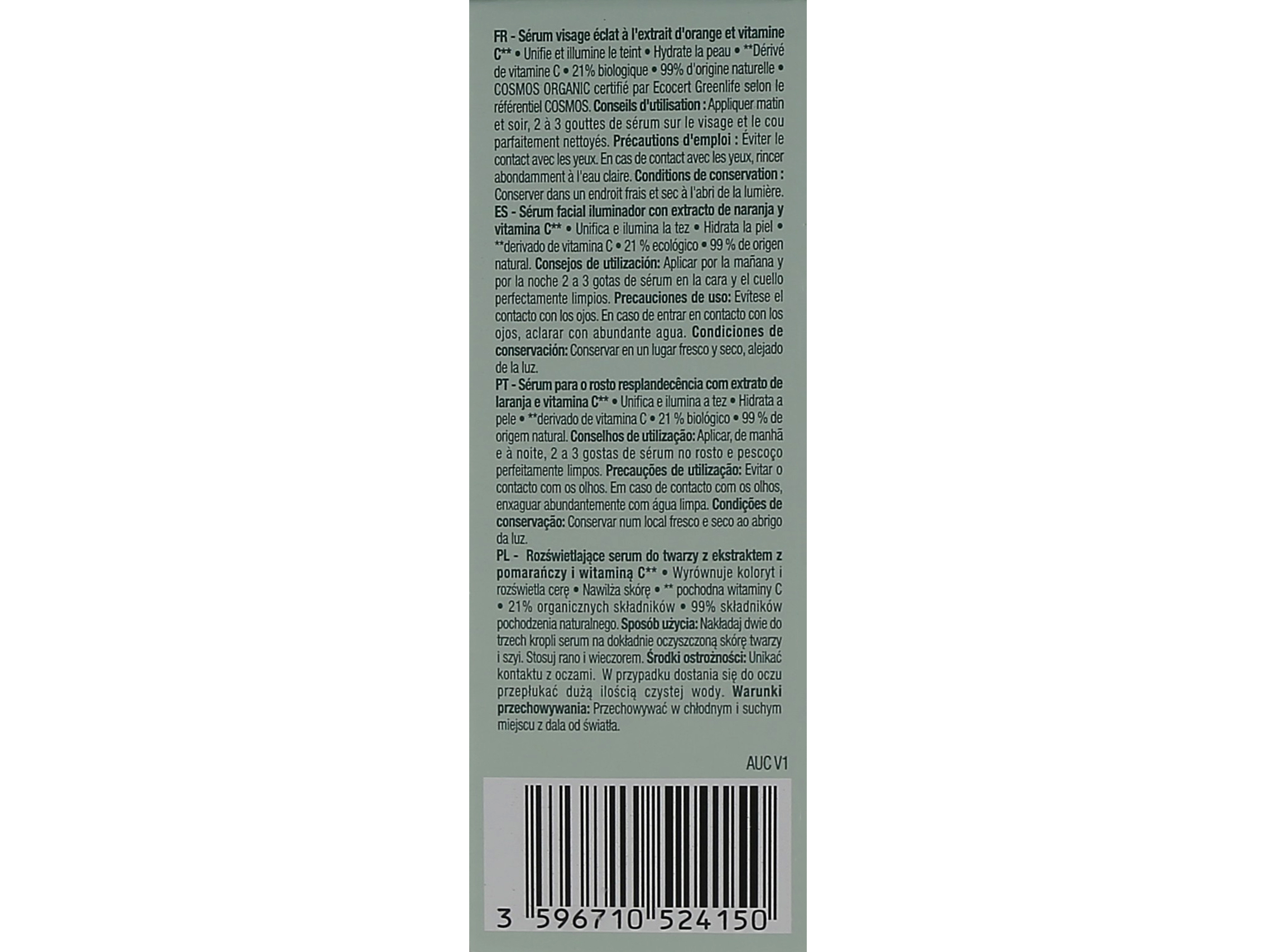 SÉRUM ROSTO COSMIA BIO EFEITO GLOW VITAMINA C 30ML