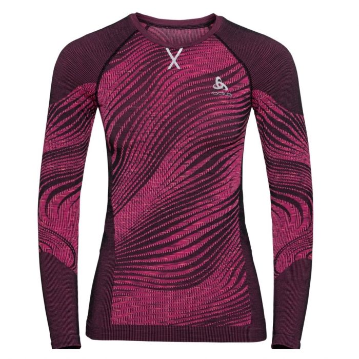 Odlo Dame Trøjer Top Crew Neck Long Sleeve Pink